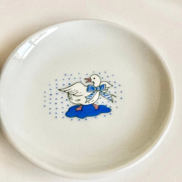 Miniature Doll House Ceramic China Tea Set Teapot Cup Saucer Duck Goose Geese - Picture 4 of 11